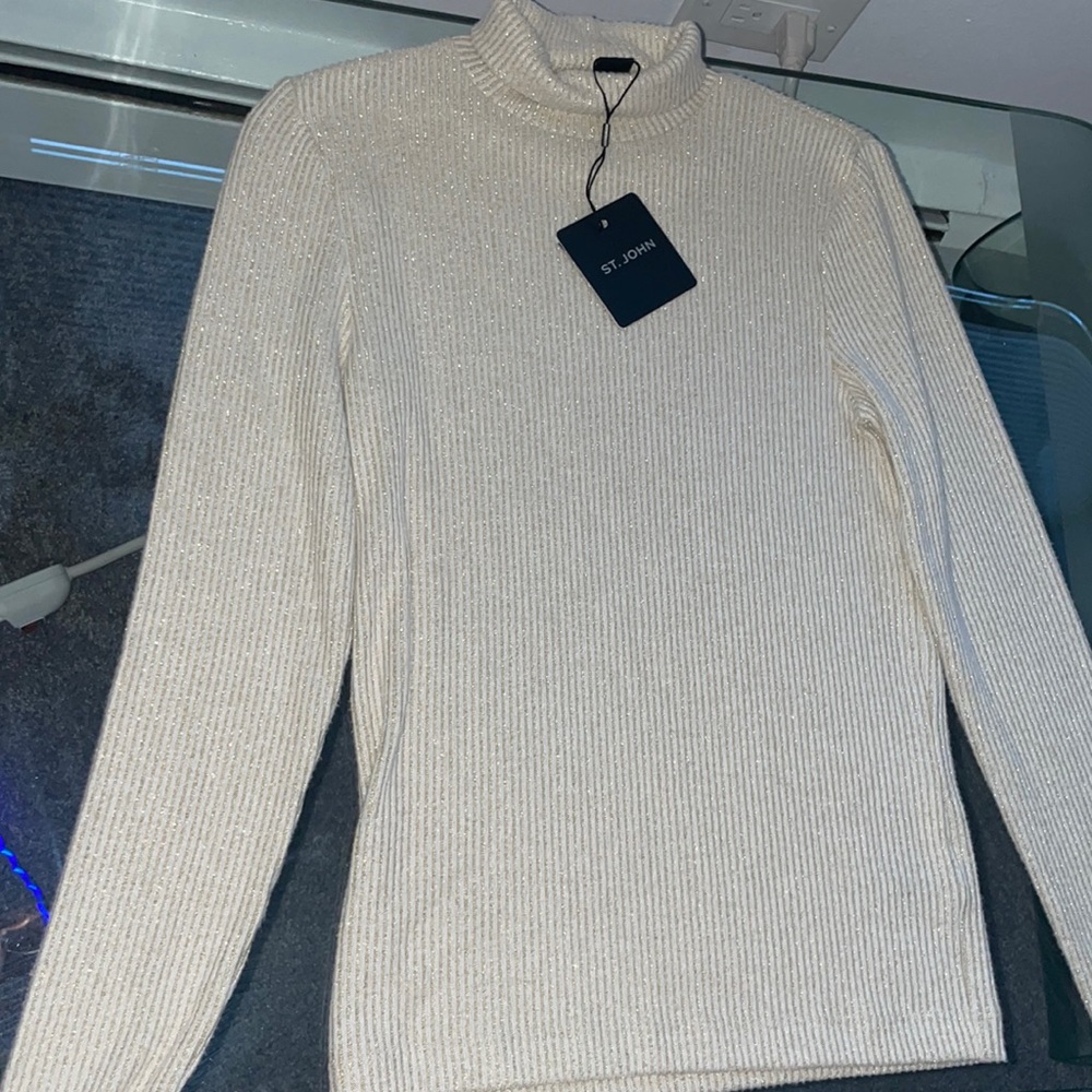 Champagne/ gold turtle neck